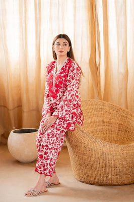 3PC LAWN PRINTED DRESS WITH CHIFFON EMBROIDERED DUPATTA- SGR-67