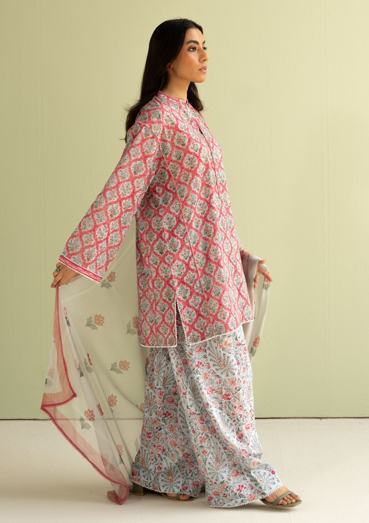 3PC LAWN PRINTED DRESS WITH LAWN DUPATTA- AMAYA