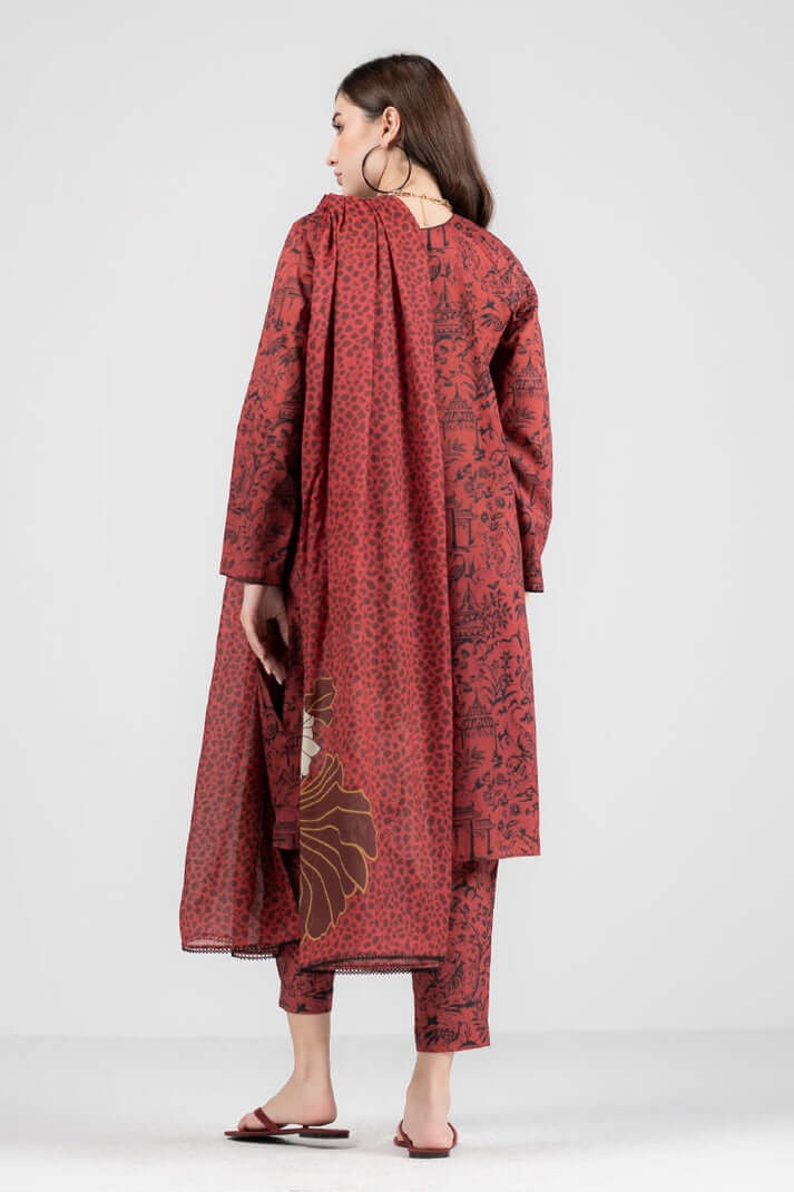 3PC LAWN PRINTED DRESS WITH LAWN DUPATTA- ABH-13