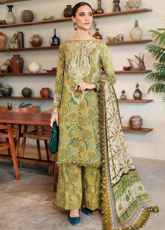 3PC LAWN PRINTED DRESS WITH LAWN DUPATTA- ABH-08