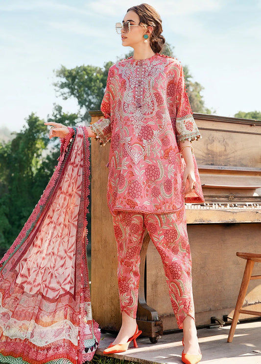 3PC LAWN PRINTED DRESS WITH LAWN DUPATTA- ABH-07