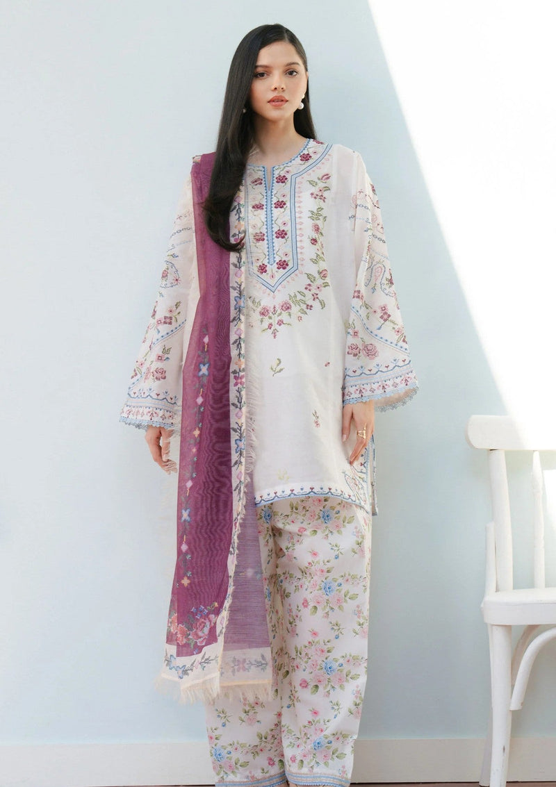 3PC LAWN PRINTED DRESS WITH LAWN DUPATTA- BQ-422