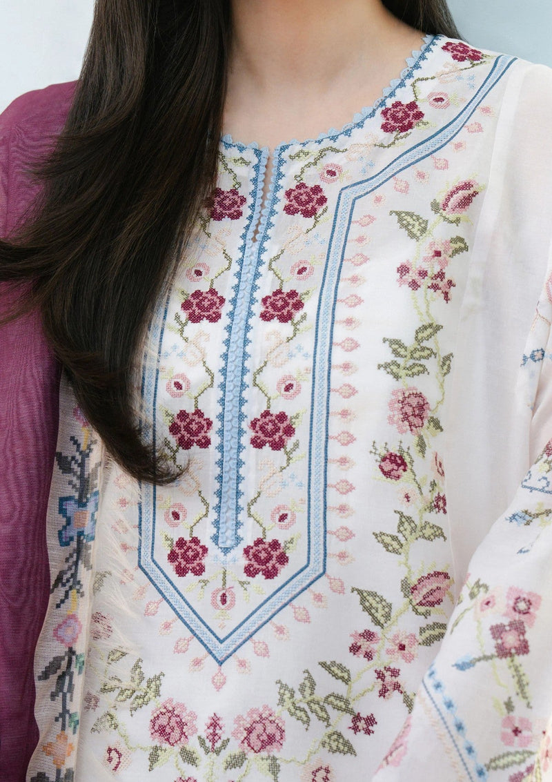 3PC LAWN PRINTED DRESS WITH LAWN DUPATTA- BQ-422