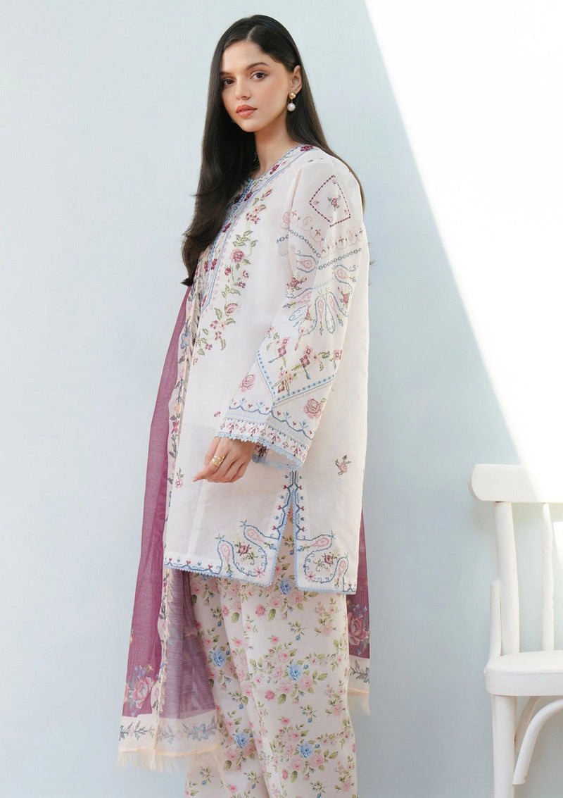 3PC LAWN PRINTED DRESS WITH LAWN DUPATTA- BQ-422