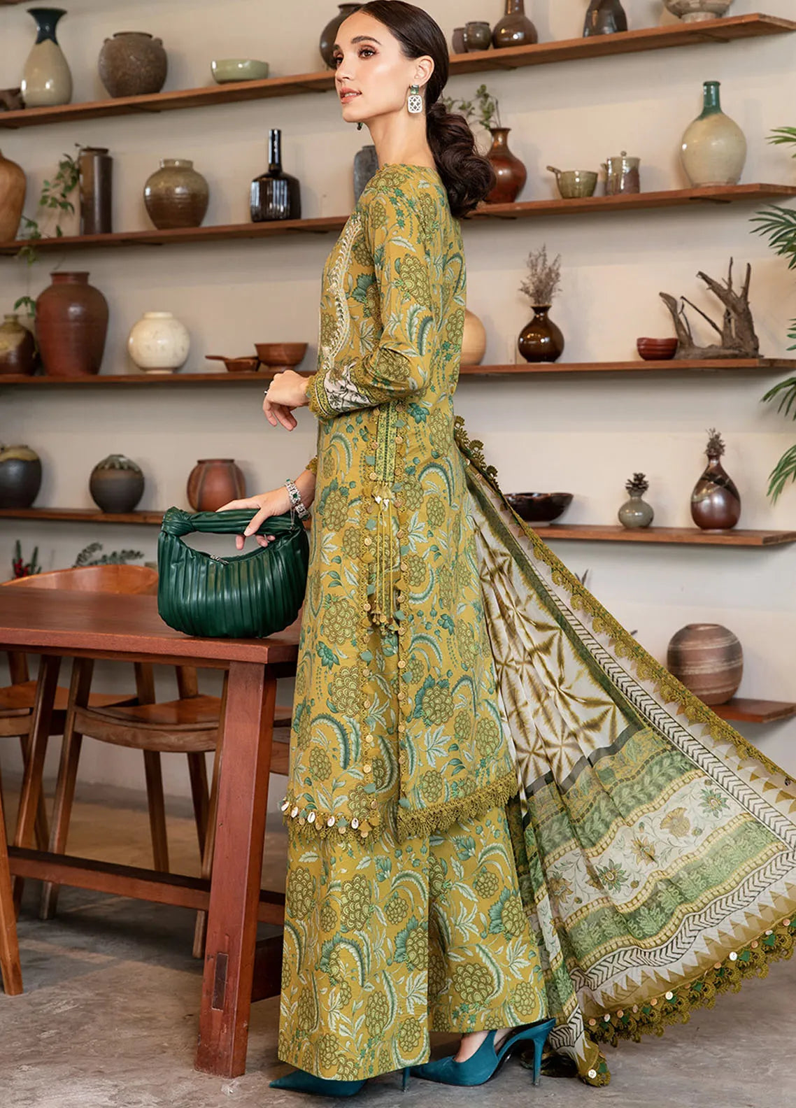 3PC LAWN PRINTED DRESS WITH LAWN DUPATTA- ABH-08