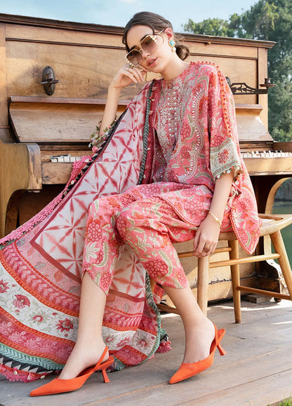 3PC LAWN PRINTED DRESS WITH LAWN DUPATTA- ABH-07