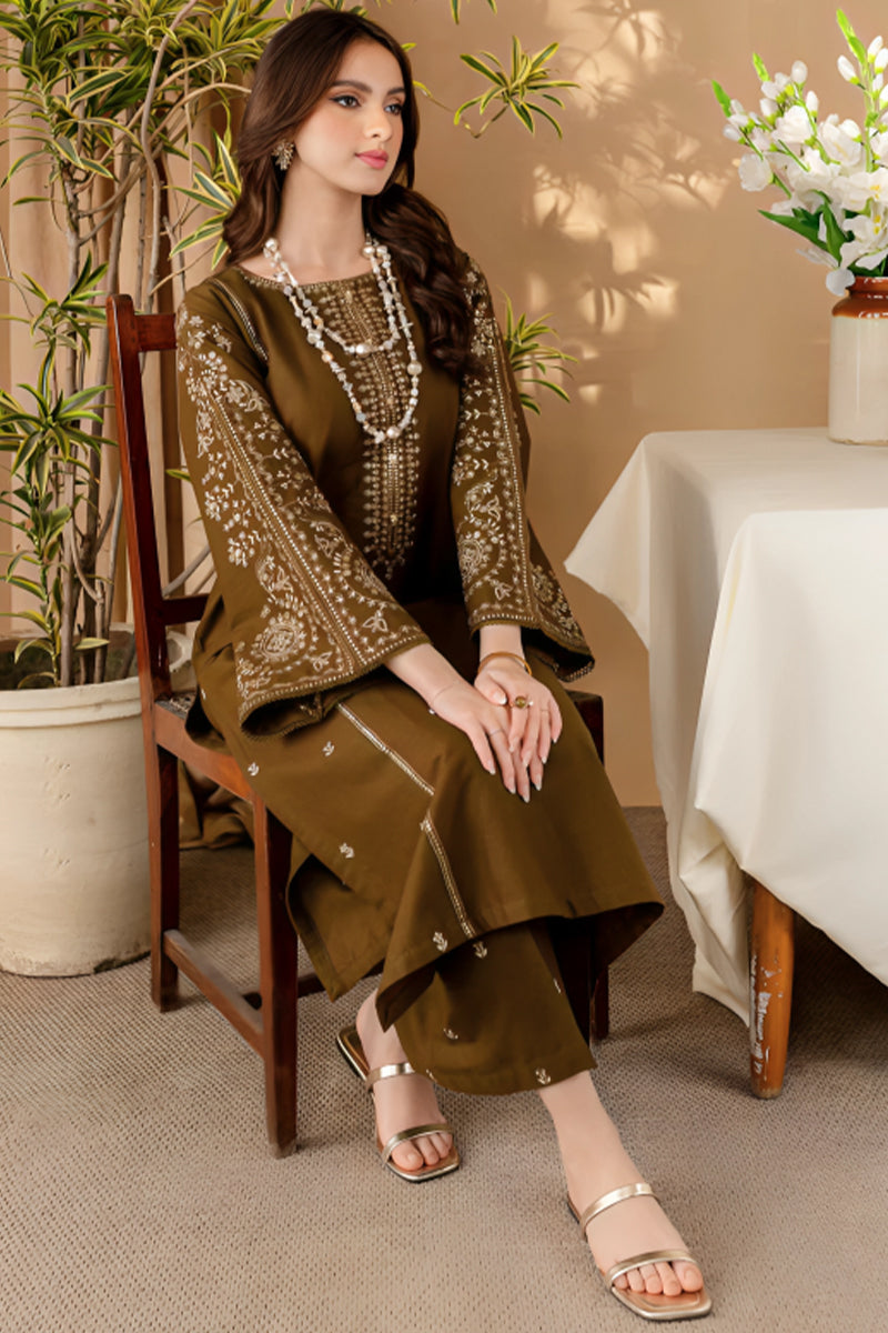 2PC LAWN EMBROIDERED DRESS-
