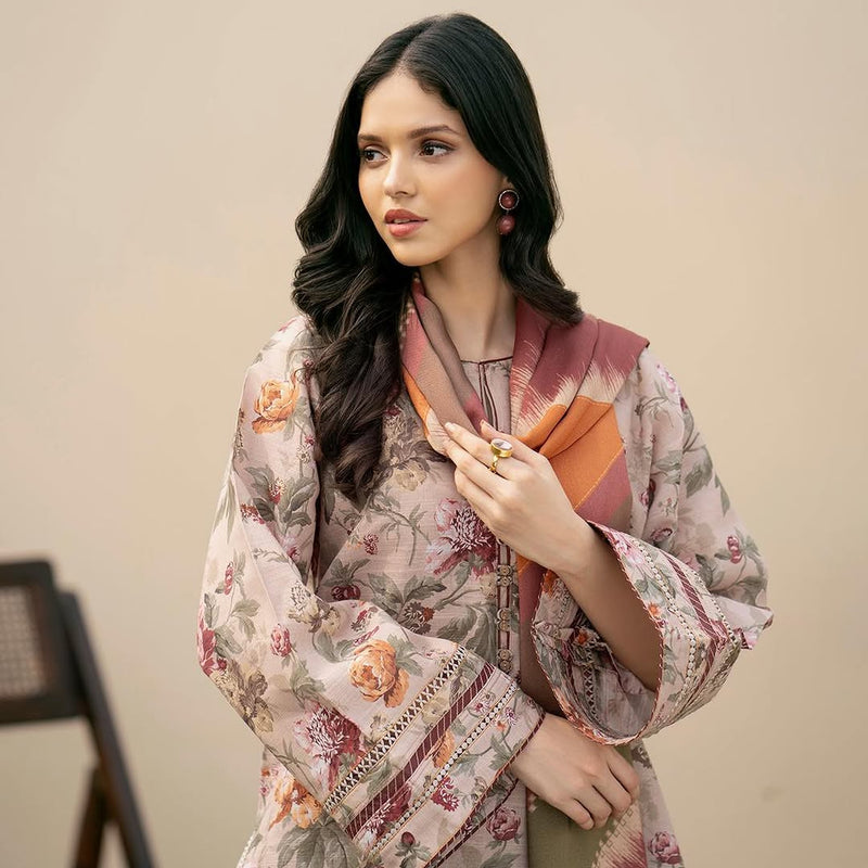 3PC LAWN PRINTED DRESS WITH LAWN DUPATTA