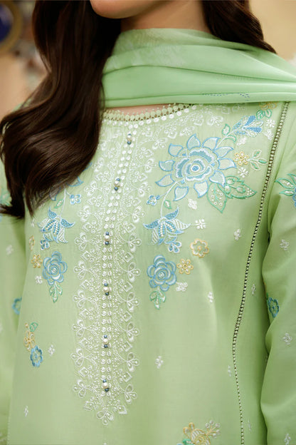 FULLY EMBROIDERED 3PC LAWN DRESS WITH LAWN DUPATTA- ABH-06