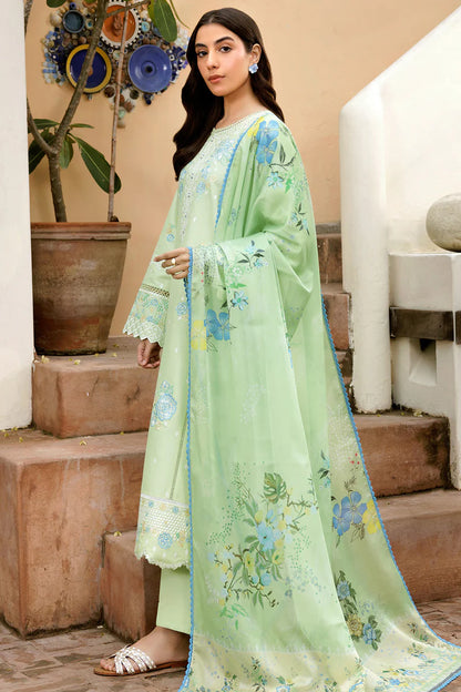 FULLY EMBROIDERED 3PC LAWN DRESS WITH LAWN DUPATTA- ABH-06