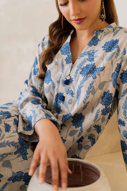 2PC LAWN PRINTED STITCHED SUIT- MAYAL