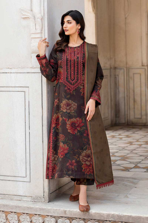 3PC LAWN PRINTED DRESS WITH LAWN DUPATTA- BK-192