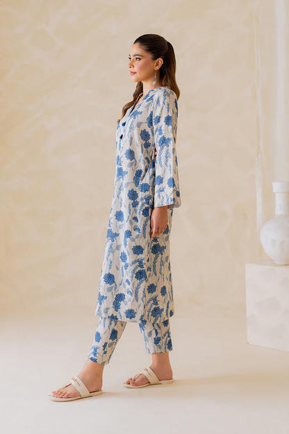 2PC LAWN PRINTED STITCHED SUIT- MAYAL