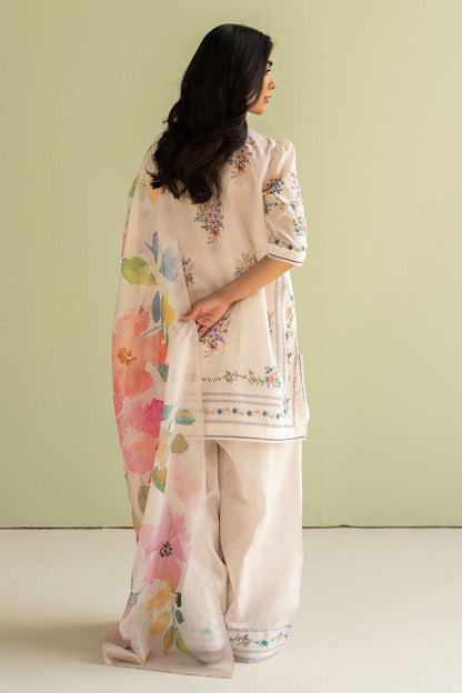 3PC LAWN PRINTED DRESS WITH SILK DUPATTA- BQ-423