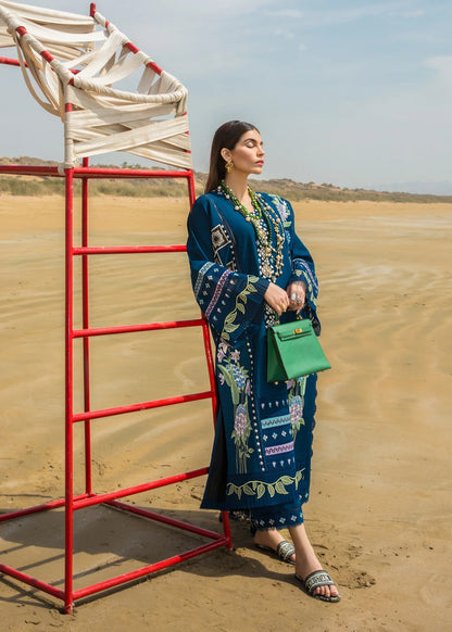 FULLY EMBROIDERED 3PC LAWN DRESS WITH ORGANZA EMBROIDERED DUPATTA- SGR-150