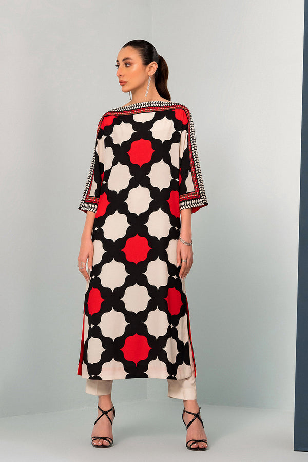 2PC LAWN PRINTED DRESS-