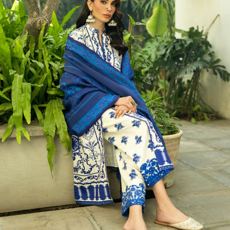 3PC LAWN PRINTED DRESS WITH LAWN DUPATTA- BQ-423