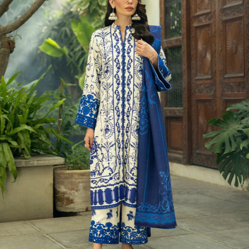 3PC LAWN PRINTED DRESS WITH LAWN DUPATTA- BQ-423