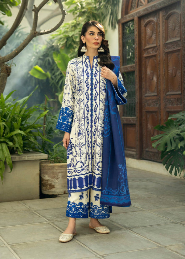 3PC LAWN PRINTED DRESS WITH LAWN DUPATTA- BQ-423