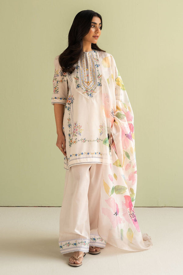 3PC LAWN PRINTED DRESS WITH SILK DUPATTA- BQ-423