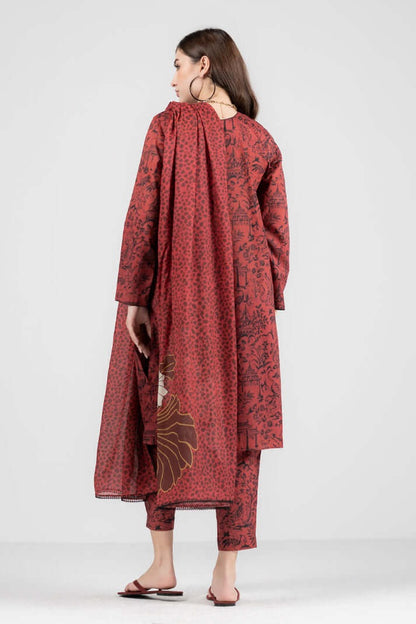 3PC LAWN PRINTED DRESS WITH LAWN DUPATTA- ABH-13