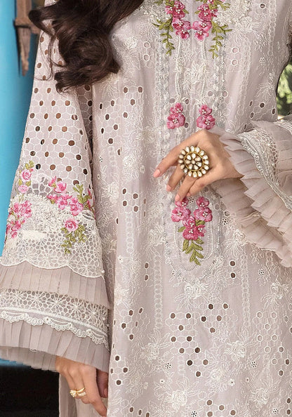 FULLY EMBROIDERED 3PC LAWN DRESS WITH LAWN DUPATTA- ABH-17