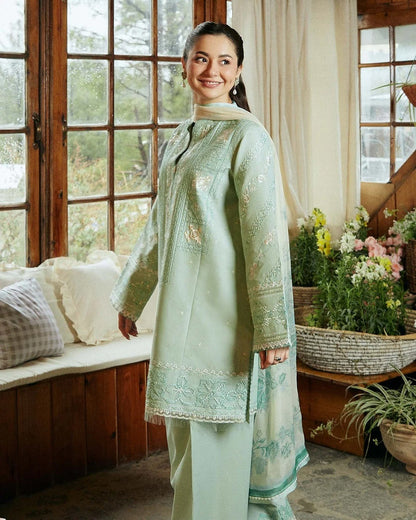 FULLY EMBROIDERED 3PC LAWN DRESS WITH LAWN DUPATTA- ABH-21