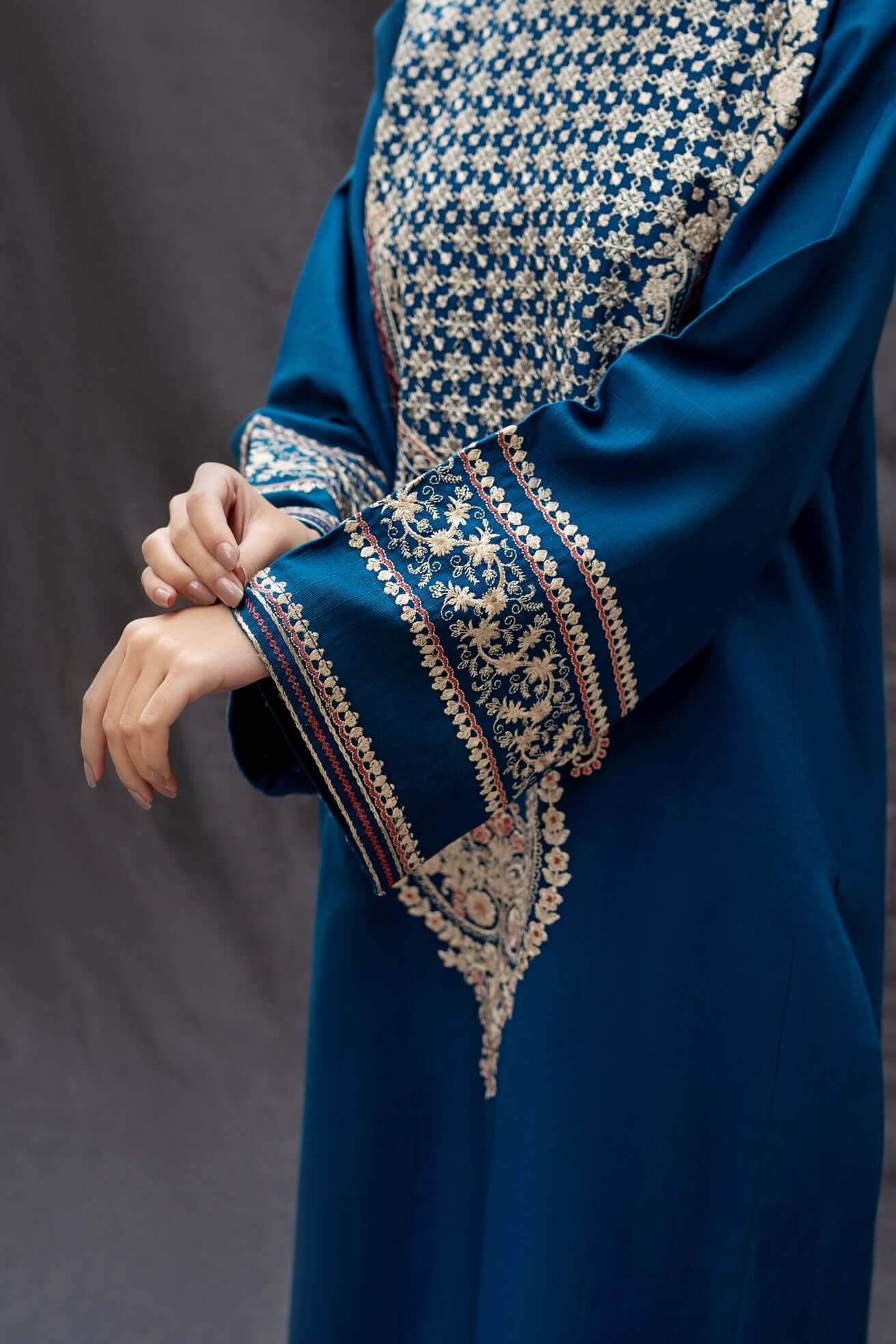 FULLY EMBROIDERED 2PC DHANAK DRESS - ABH-32