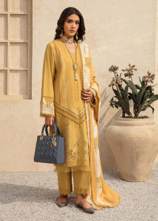 FULLY EMBROIDERED 3PC LAWN DRESS WITH ORGANZA EMBRIODERED DUPATTA- ABH-70