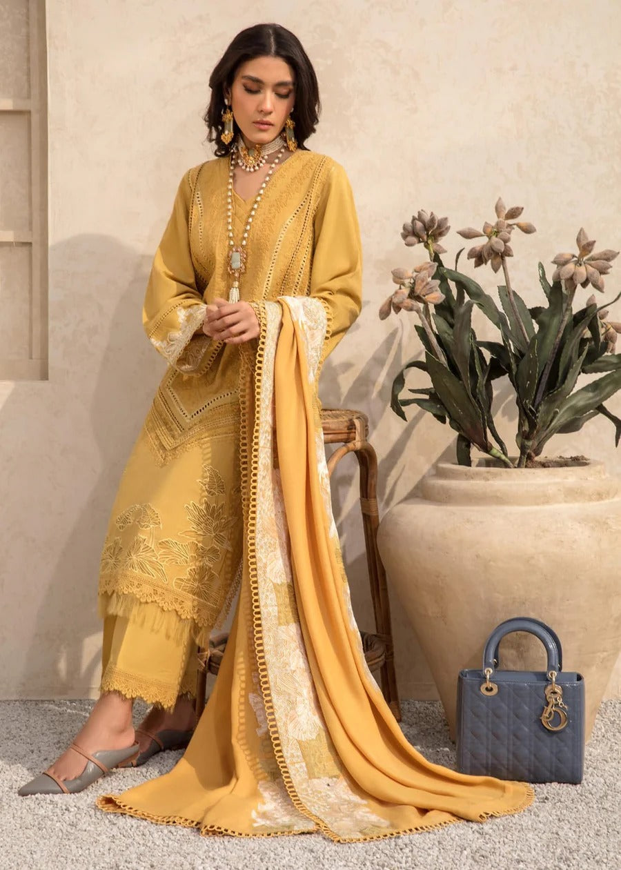 FULLY EMBROIDERED 3PC LAWN DRESS WITH ORGANZA EMBRIODERED DUPATTA- ABH-70