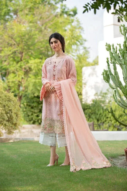 FULLY EMBROIDERED 3PC LAWN DRESS WITH LAWN EMBROIDERED DUPATTA- ABH-19
