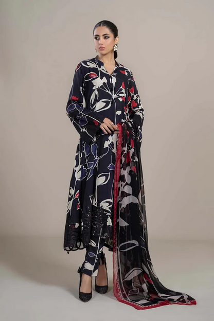 3PC LAWN DRESS WITH CHIFFON DUPATTA- ABH-16