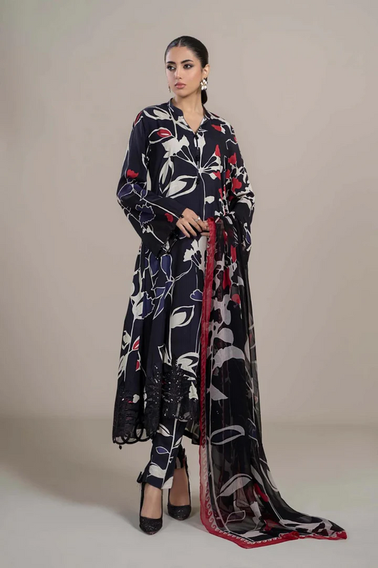 3PC LAWN DRESS WITH CHIFFON DUPATTA- ABH-16
