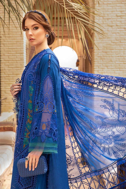 FULLY EMBROIDERED 3PC LAWN DRESS WITH ORGANZA EMBROIDERED DUPATTA-