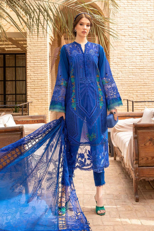 FULLY EMBROIDERED 3PC LAWN DRESS WITH ORGANZA EMBROIDERED DUPATTA-