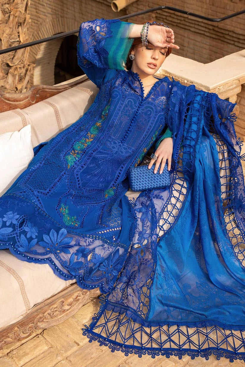 FULLY EMBROIDERED 3PC LAWN DRESS WITH ORGANZA EMBROIDERED DUPATTA-
