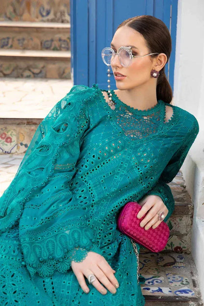3PC LAWN EMBROIDERED DRESS WITH BAMBER CHIFFON DUPATTA- ABH-10